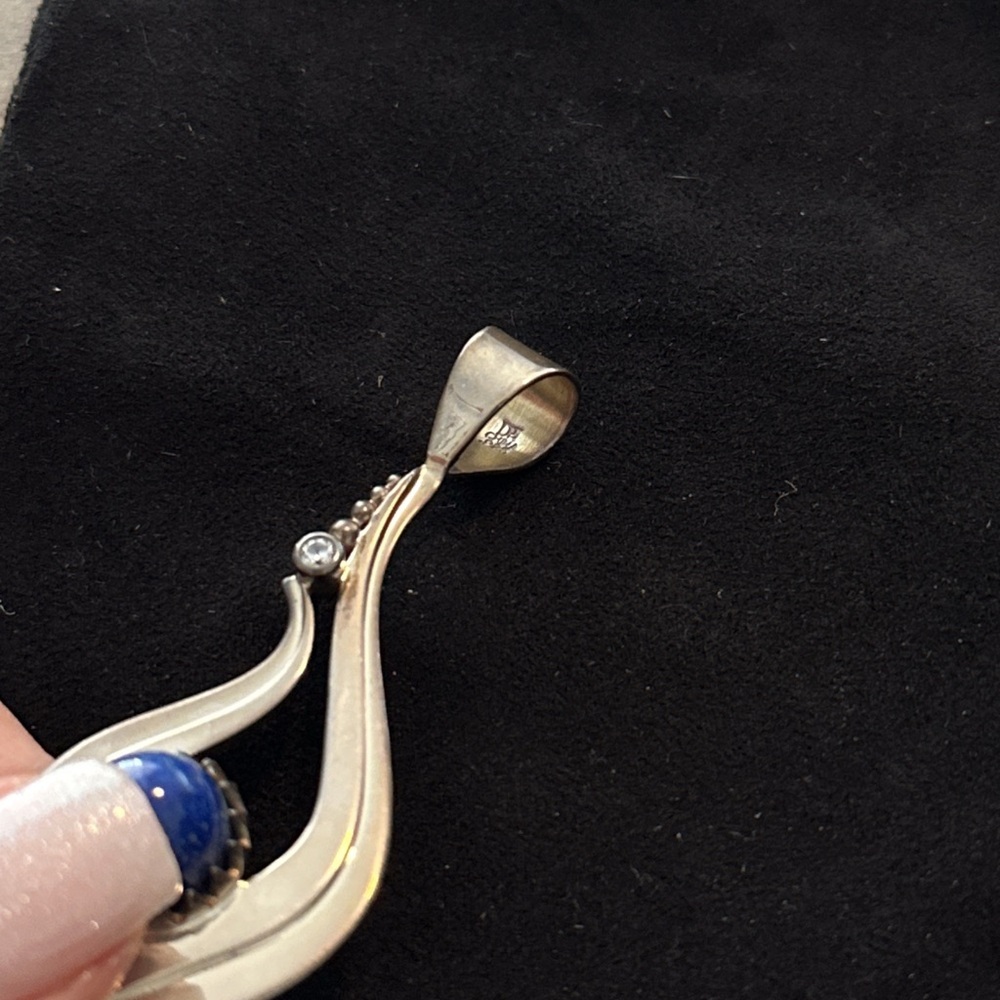 Jay King Silver & Blue Lapis pendant - Picture 6 of 8